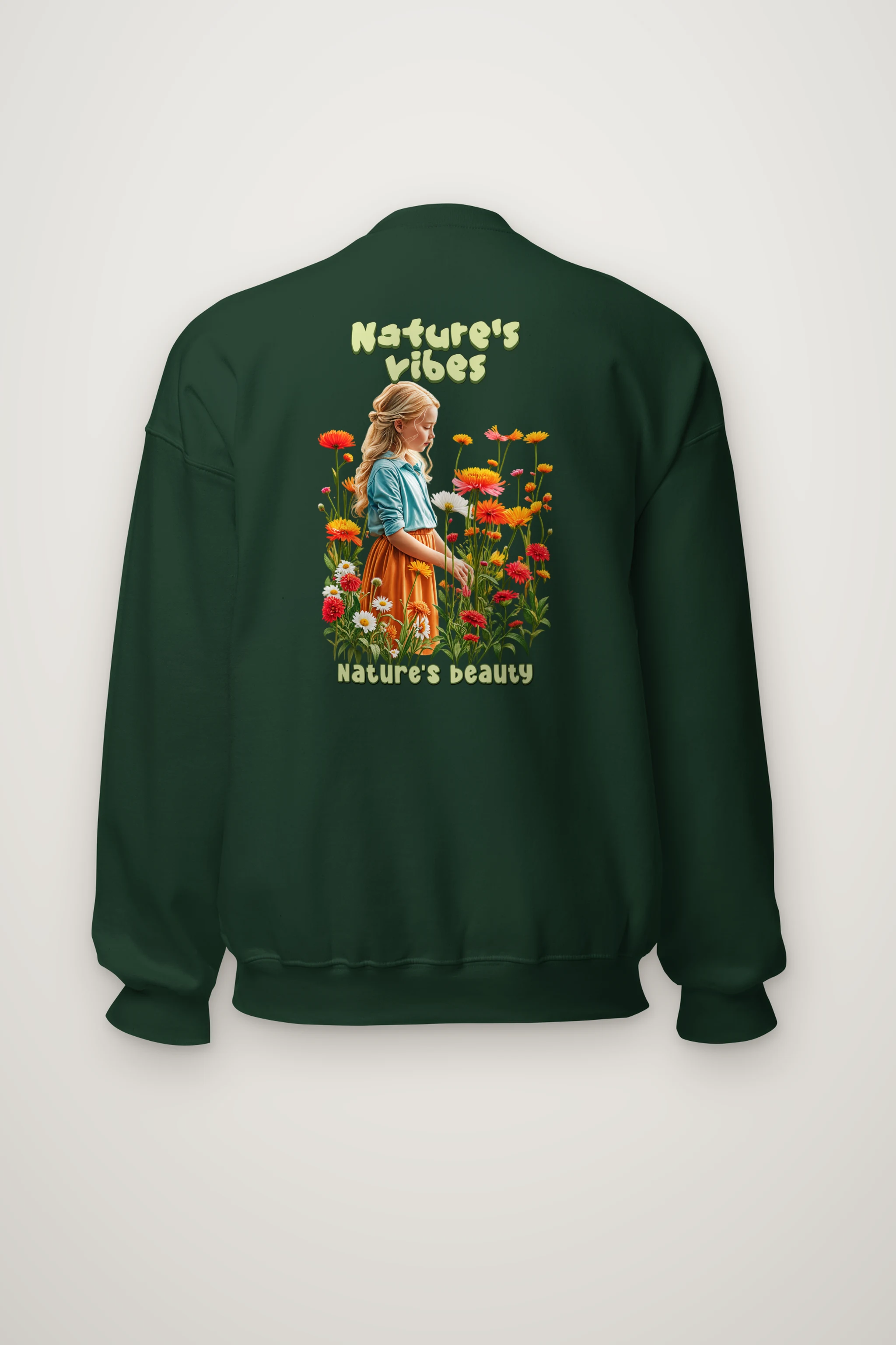 "Nature's Vibes" Heavy Blend Unisex Crewneck Sweatshirt