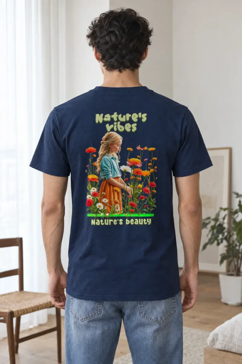 "Nature's Vibes" Heavyweight Unisex Crewneck T-shirt | Gildan 5000