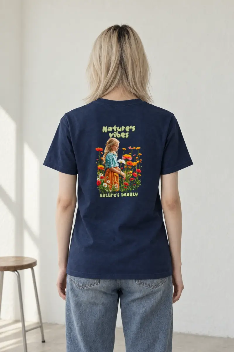 "Nature's Vibes" Heavyweight Unisex Crewneck T-shirt