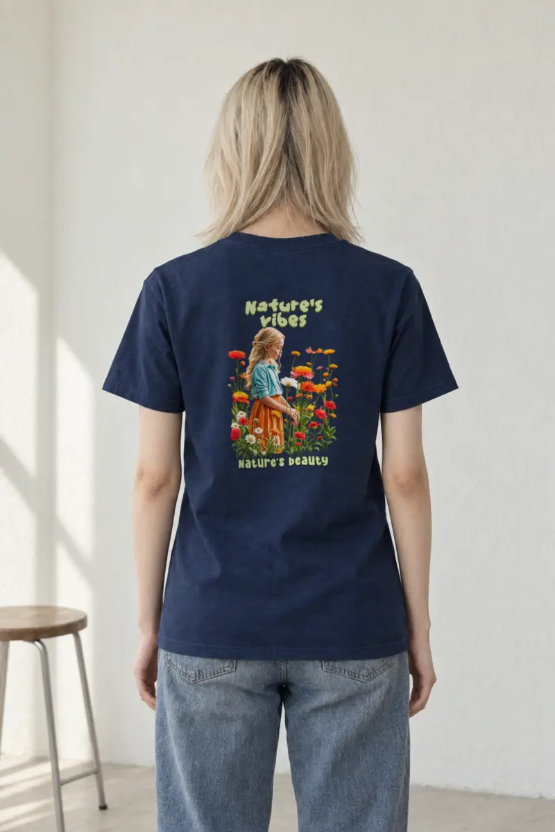 "Nature's Vibes" Heavyweight Unisex Crewneck T-shirt