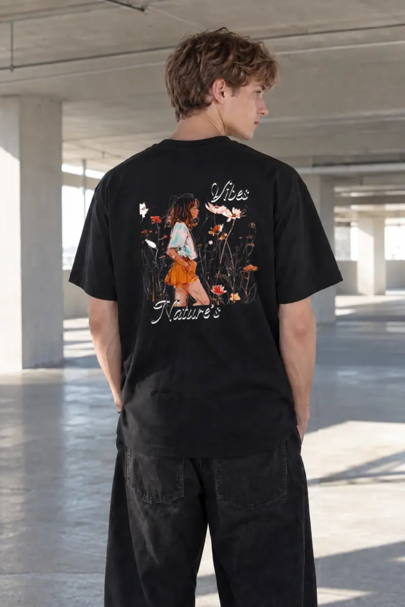 “Nature’s Vibes” Heavyweight Unisex Crewneck T-shirt | Gildan 5000