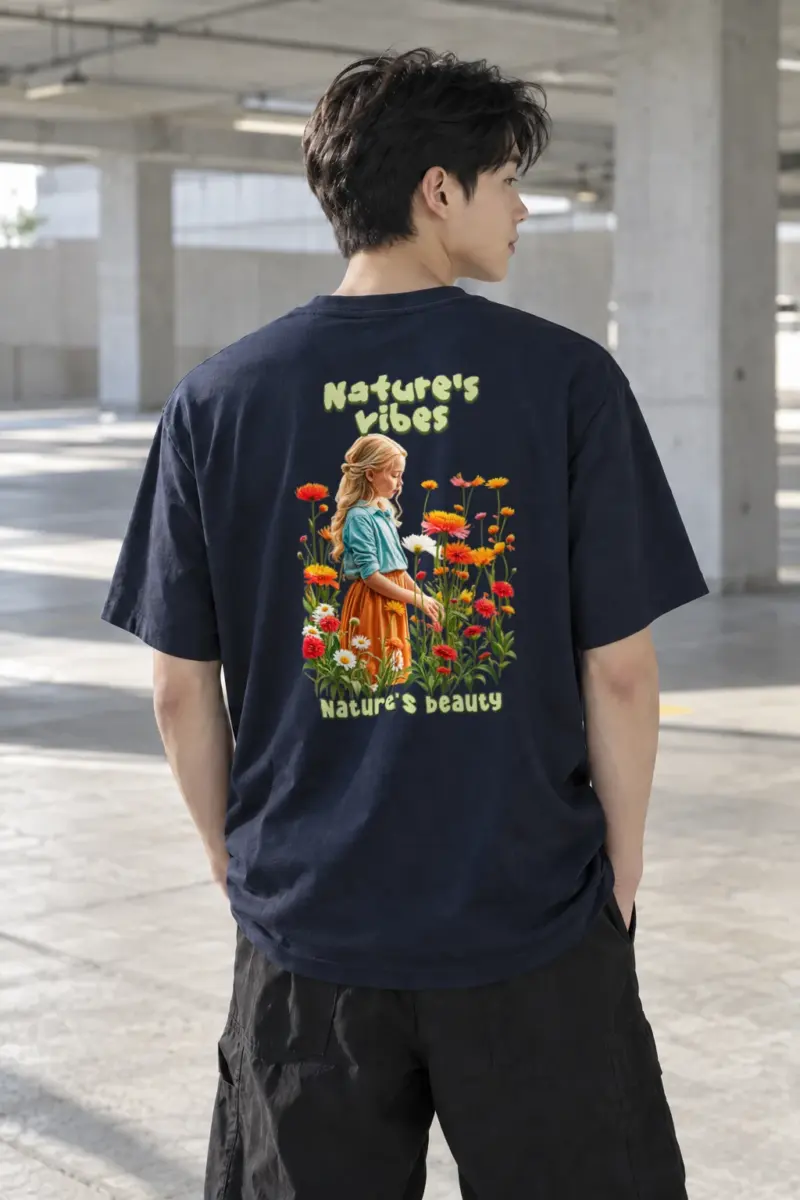 "Nature's Vibes" Heavyweight Unisex Crewneck T-shirt | Gildan 5000