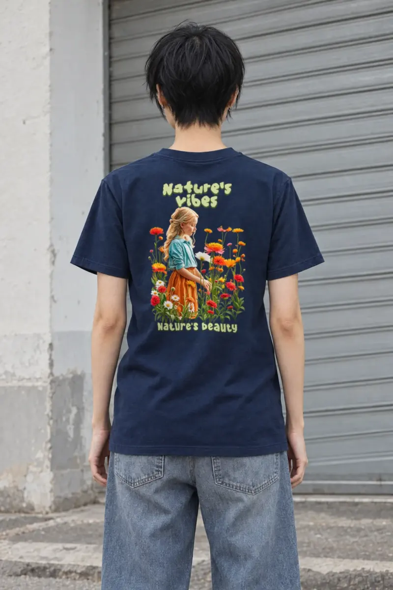 "Nature's Vibes" Heavyweight Unisex Crewneck T-shirt | Gildan 5000
