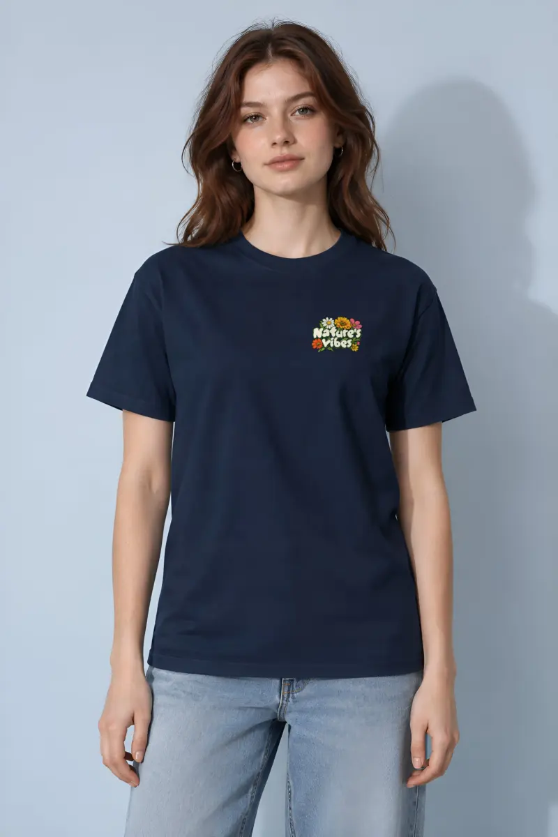 "Nature's Vibes" Heavyweight Unisex Crewneck T-shirt