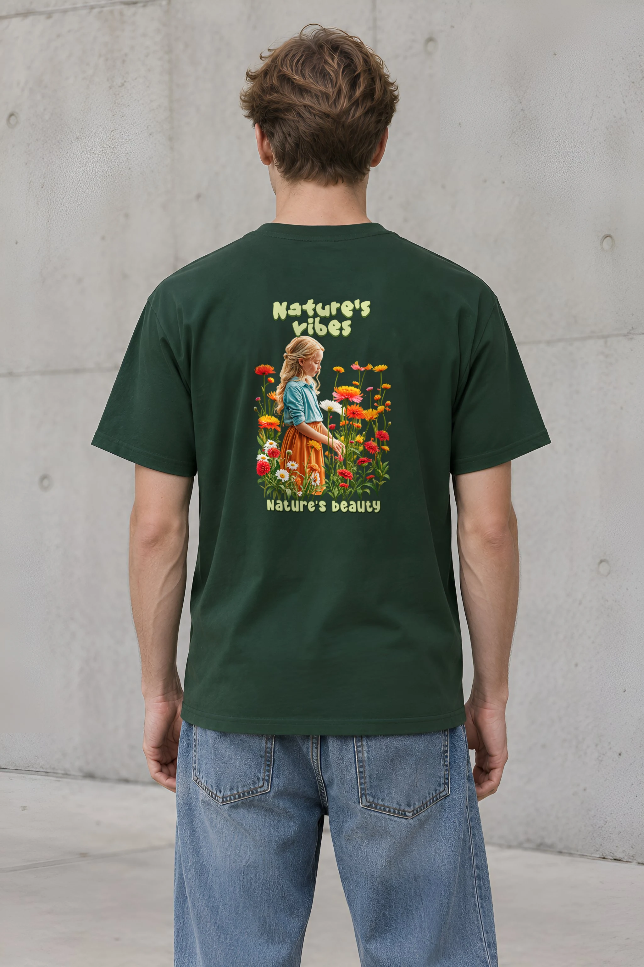 "Nature's Vibes" Heavyweight Unisex Crewneck T-shirt