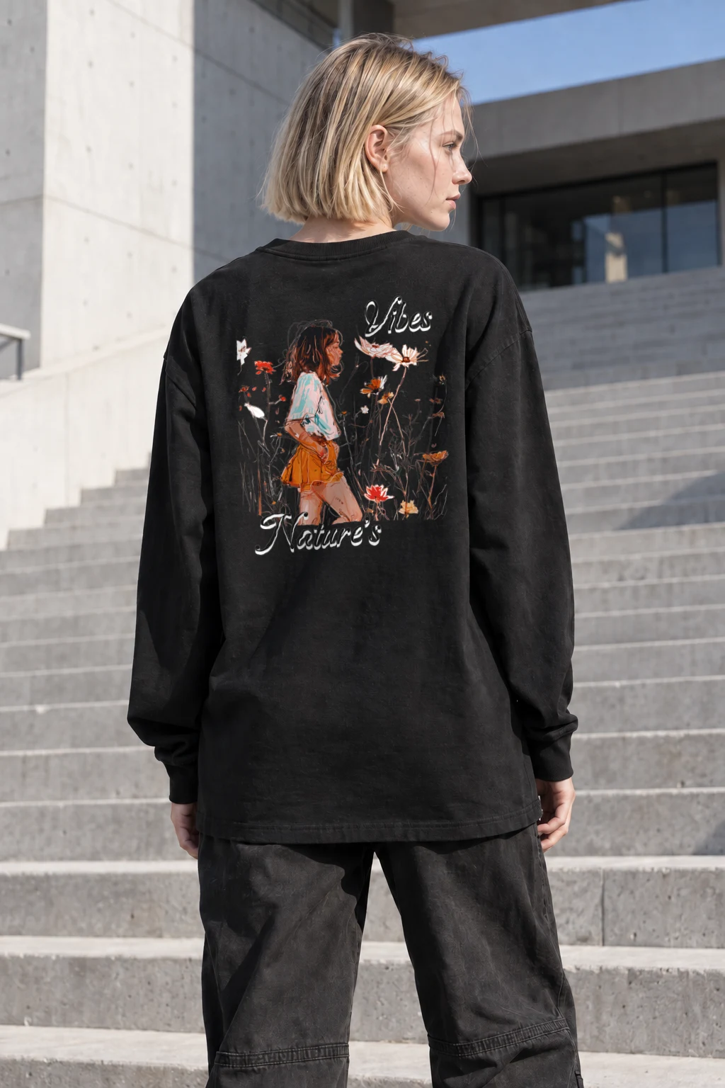 "Nature's Vibes" Unisex Longsleeve T-shirt | Gildan 2400