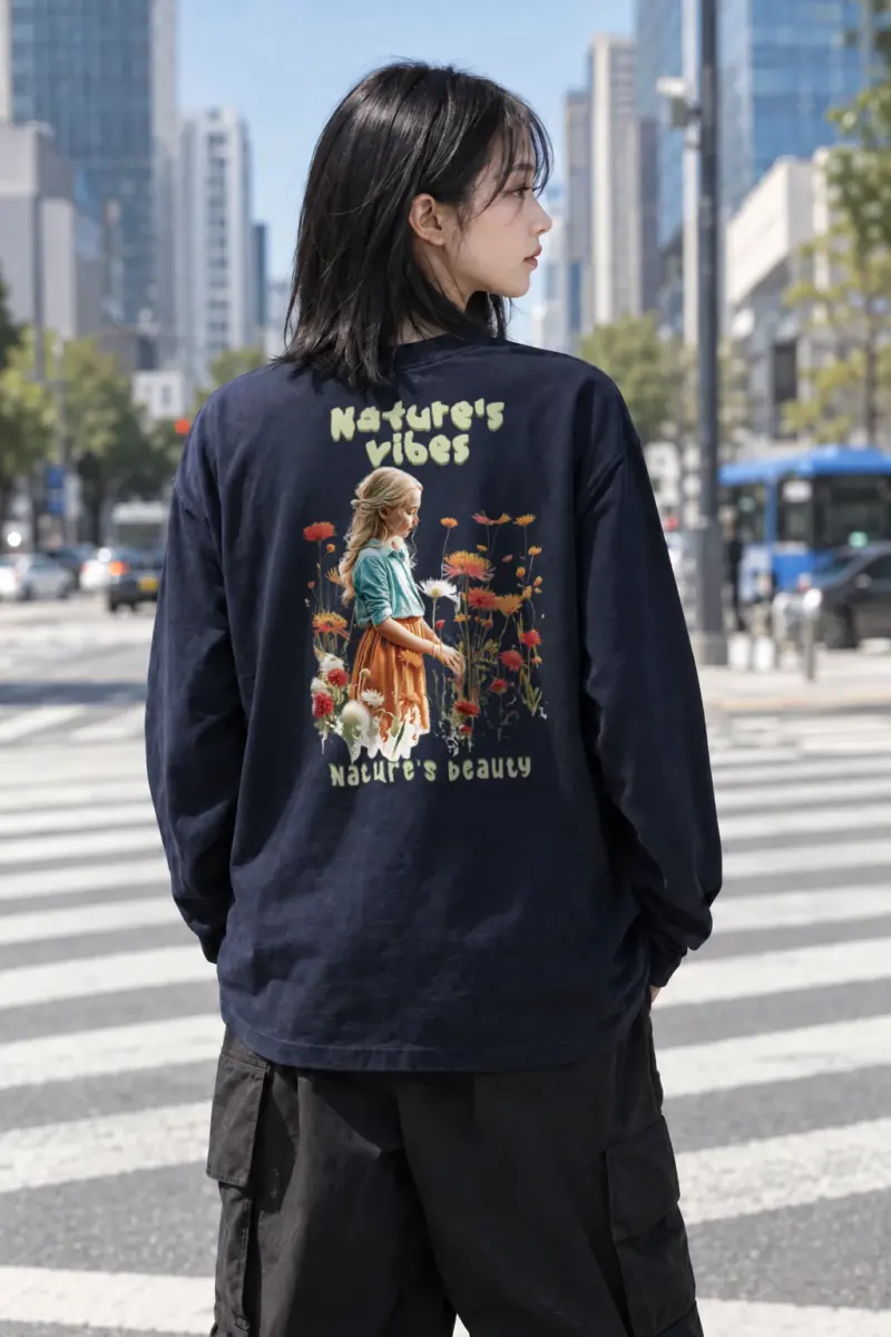 “Nature’s Vibes” Unisex Longsleeve T-shirt | Gildan 2400