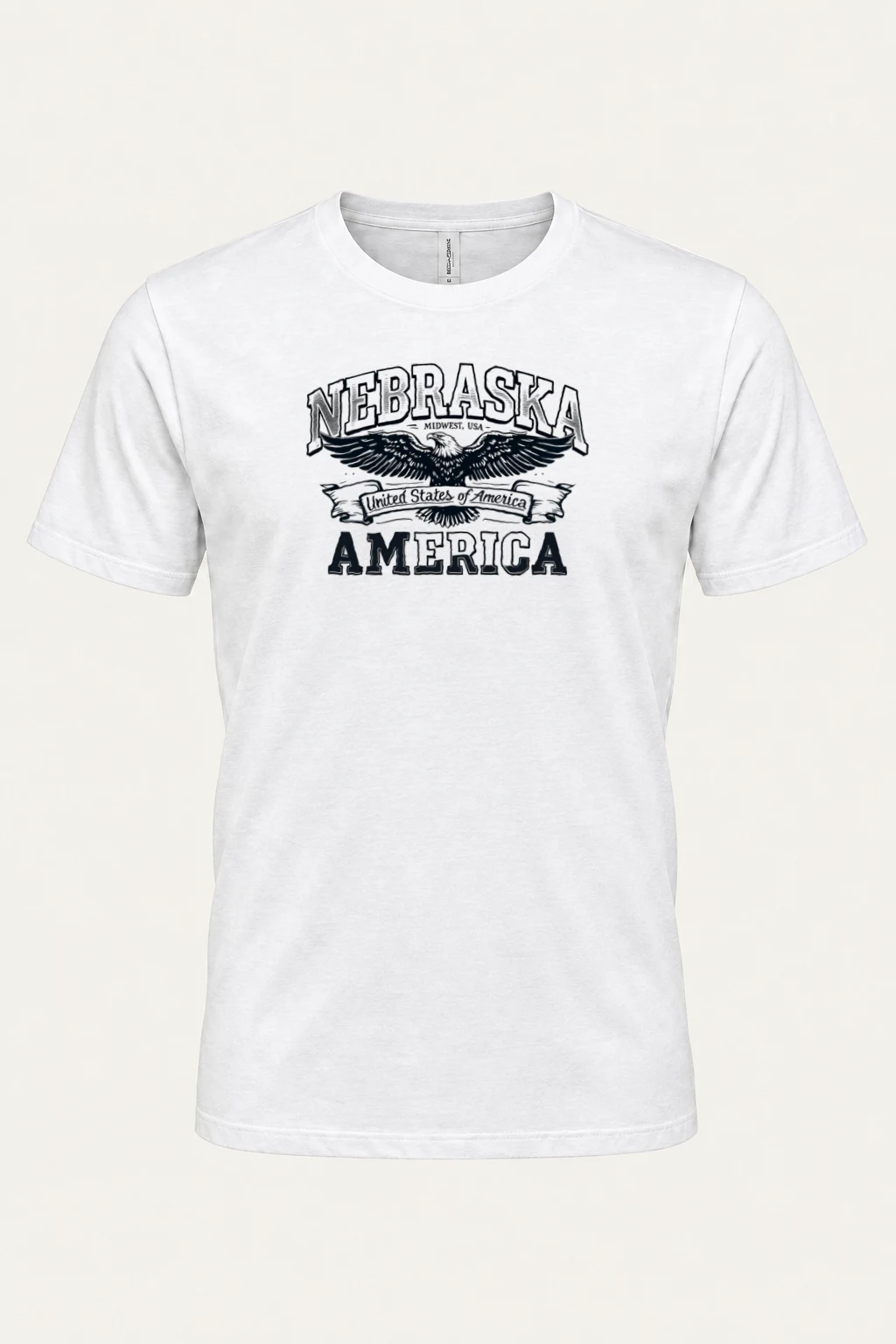 "Nebraska Eagle" Heavyweight Unisex Crewneck T-shirt | Gildan 5000