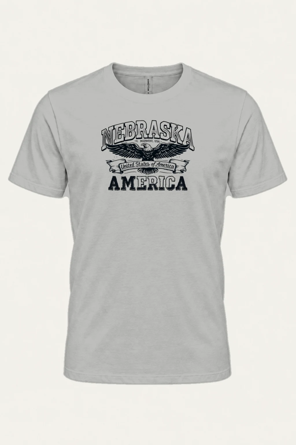 "Nebraska Eagle" Heavyweight Unisex Crewneck T-shirt | Gildan 5000