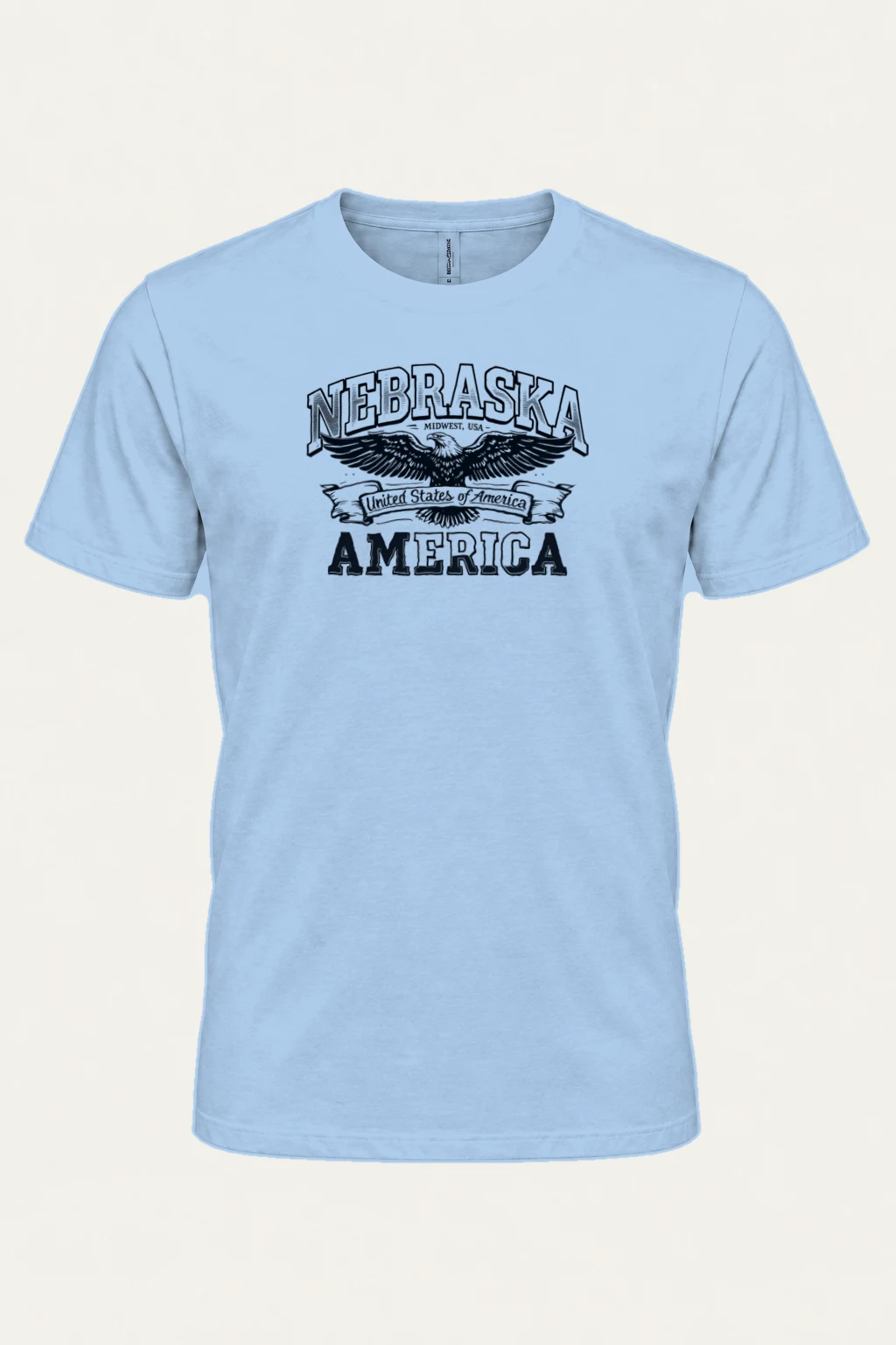 "Nebraska Eagle" Heavyweight Unisex Crewneck T-shirt | Gildan 5000