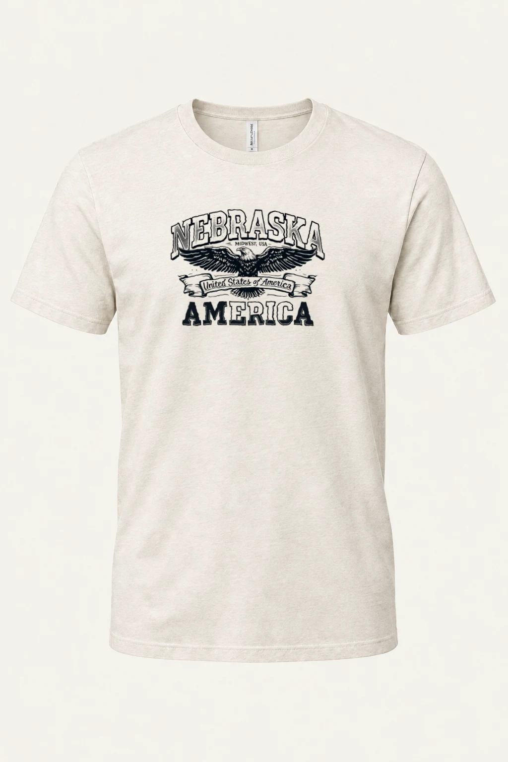 "Nebraska Eagle" Heavyweight Unisex Crewneck T-shirt | Gildan 5000