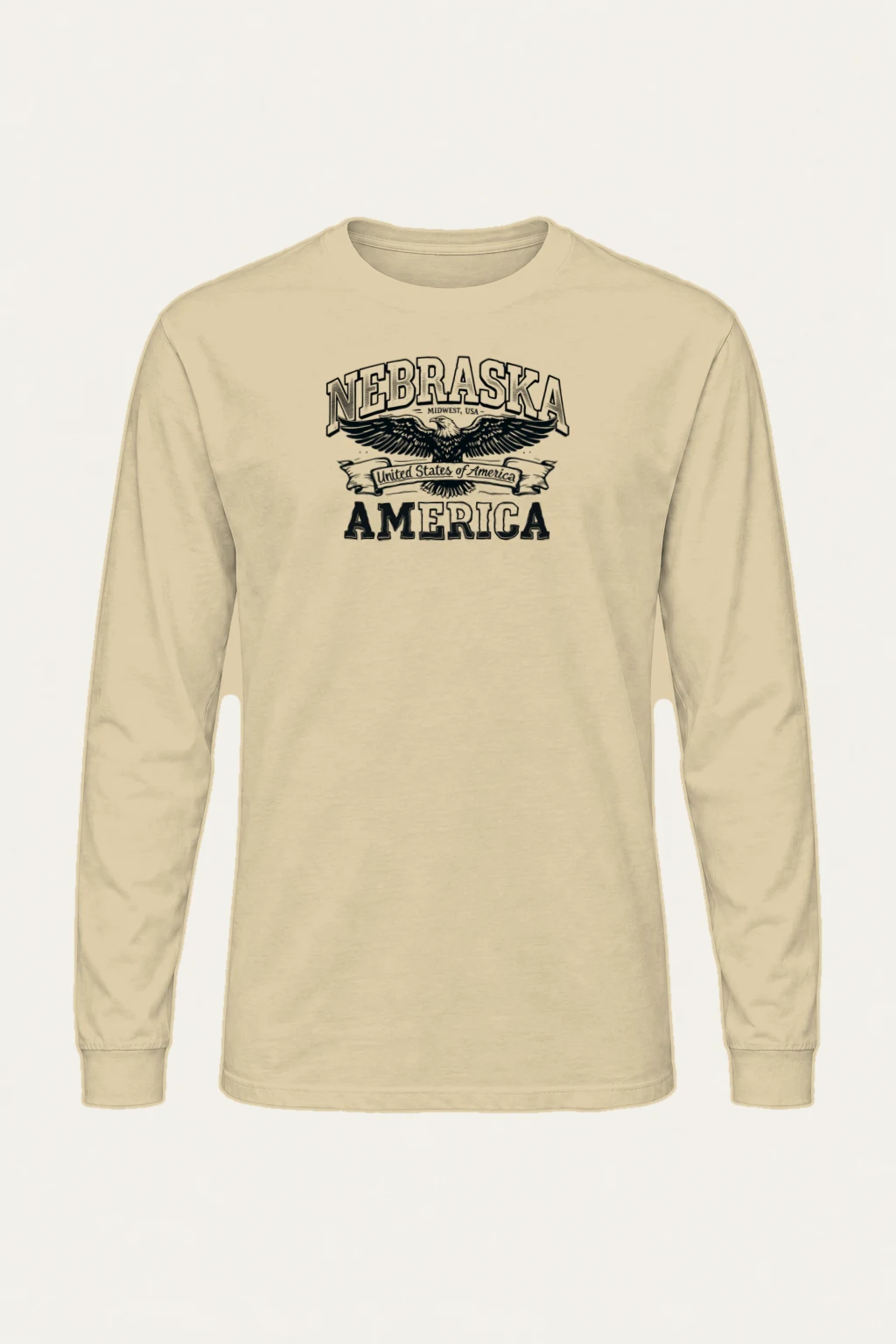 "Nebraska Eagle Heritage" Unisex Longsleeve T-shirt | Gildan 2400