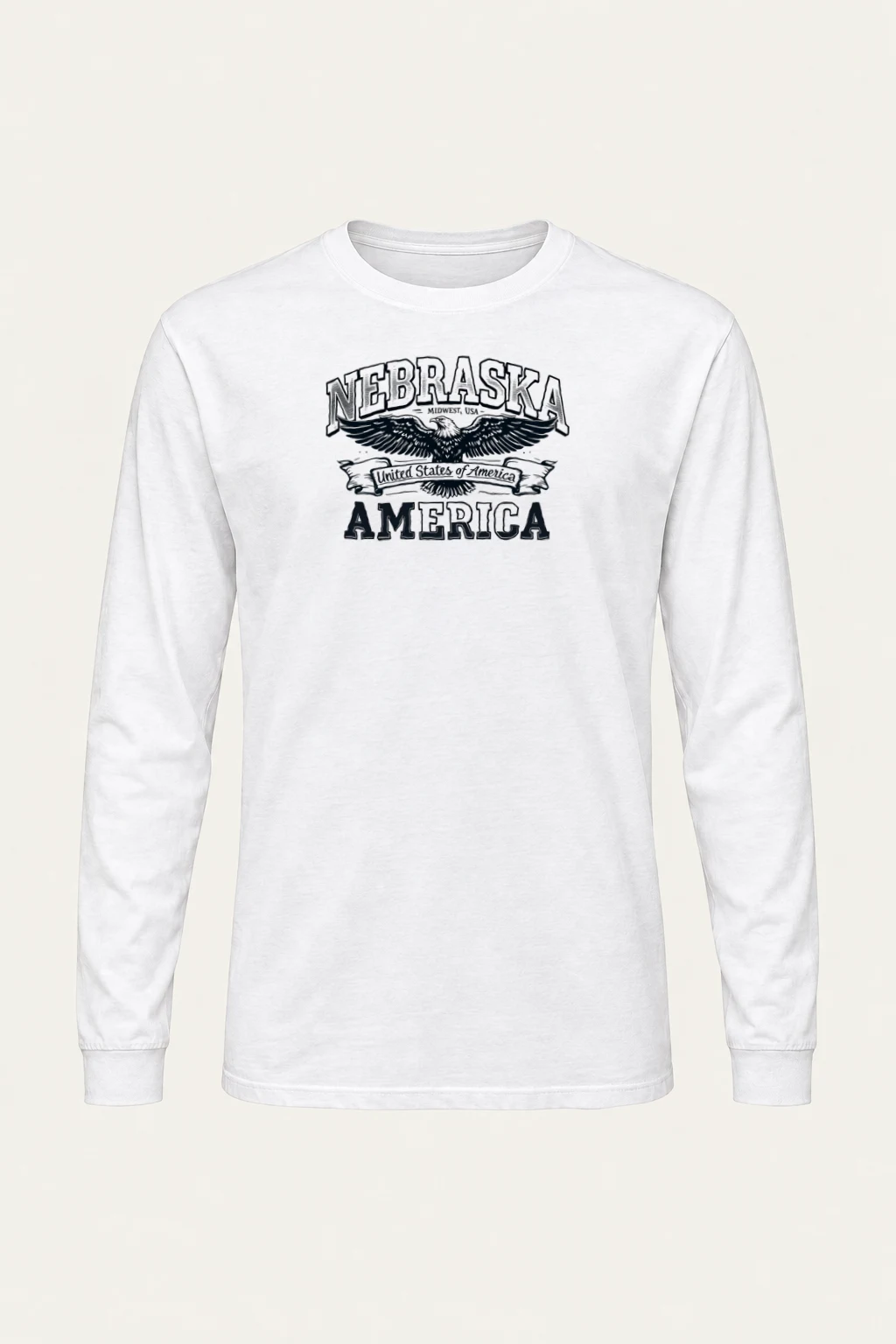 "Nebraska Eagle Heritage" Unisex Longsleeve T-shirt | Gildan 2400