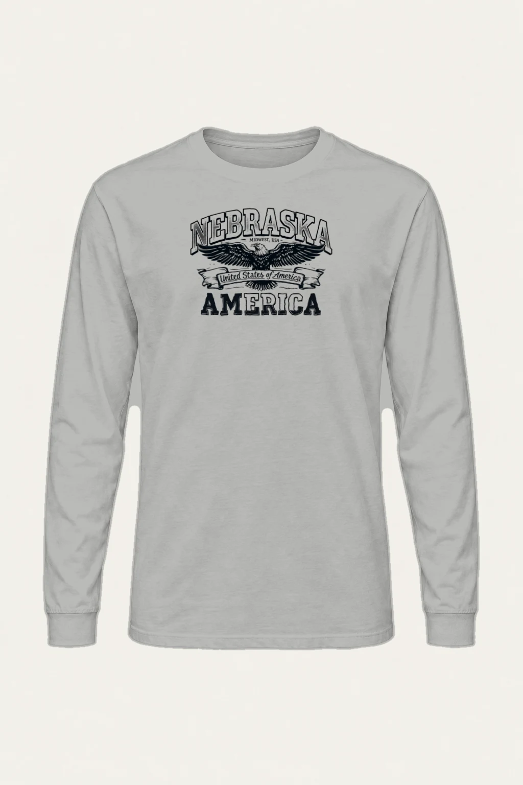 "Nebraska Eagle Heritage" Unisex Longsleeve T-shirt | Gildan 2400
