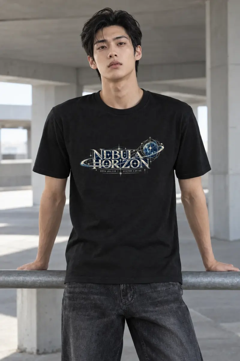 "Nebula Horizon" Heavyweight Unisex Crewneck T-shirt