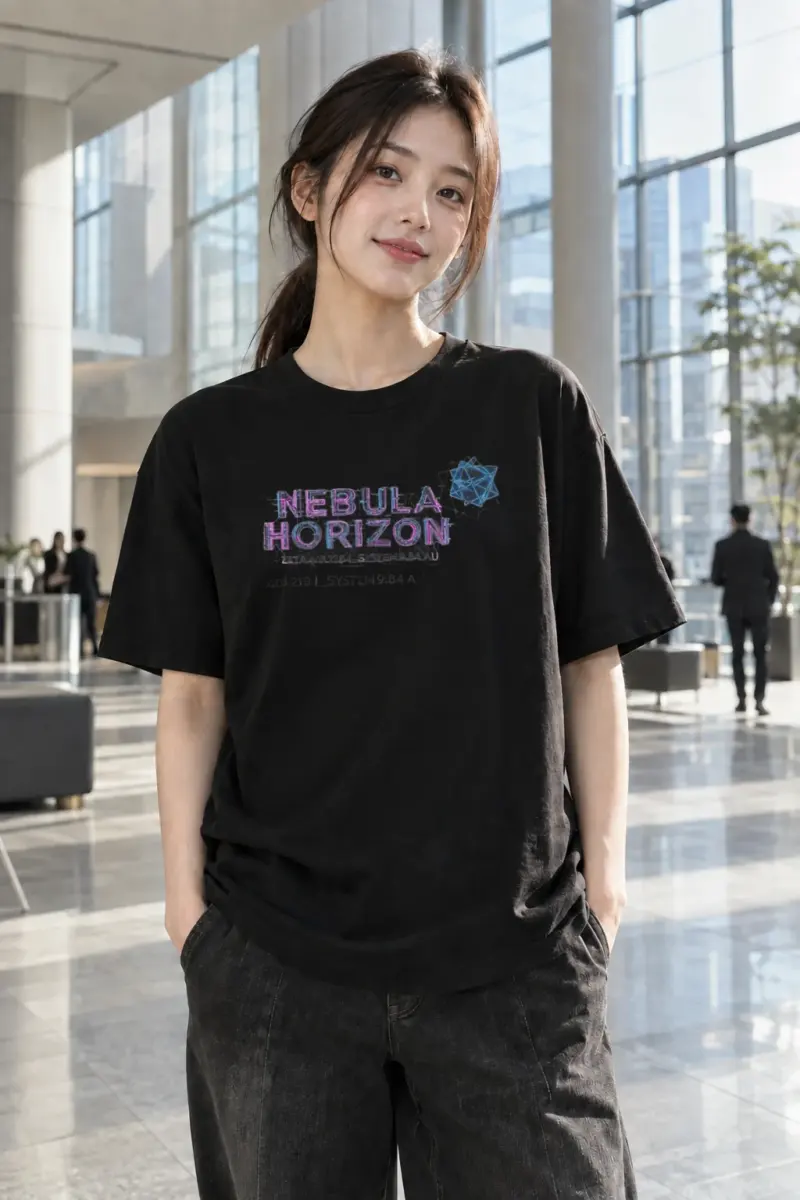 "Nebula Horizon" Heavyweight Unisex Crewneck T-shirt | Gildan 5000