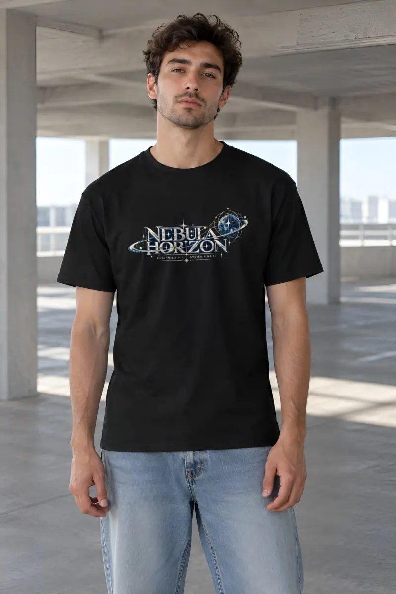 "Nebula Horizon" Heavyweight Unisex Crewneck T-shirt