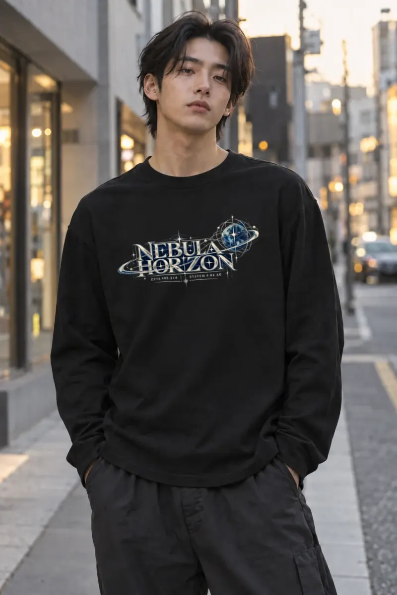 "Nebula Horizon" Unisex Longsleeve T-shirt | Gildan 2400