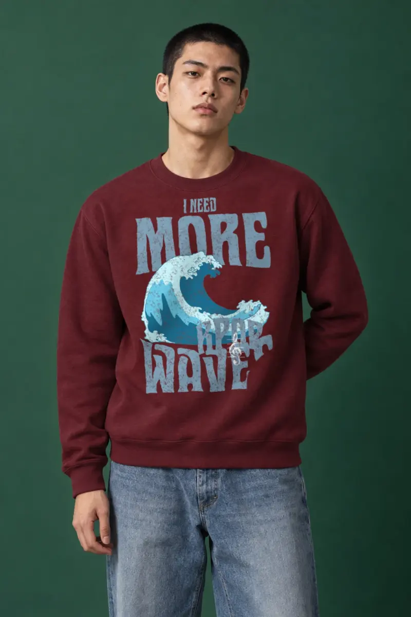 "Need More Waves" Heavy Blend Unisex Crewneck Sweatshirt | Gildan 18000