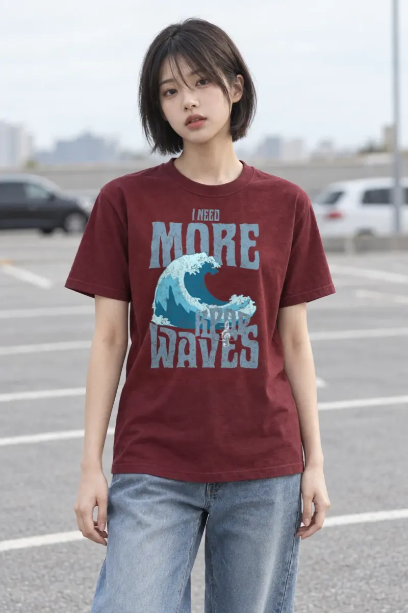 "Need More Waves" Heavyweight Unisex Crewneck T-shirt | Gildan 5000