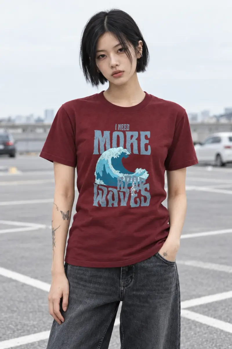 "Need More Waves" Heavyweight Unisex Crewneck T-shirt