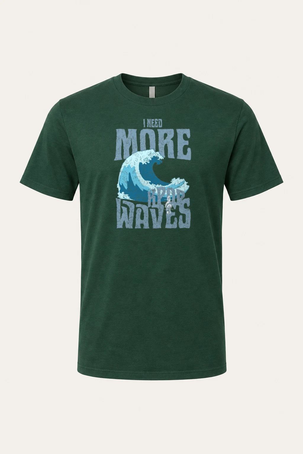 "Need More Waves" Heavyweight Unisex Crewneck T-shirt | Gildan 5000