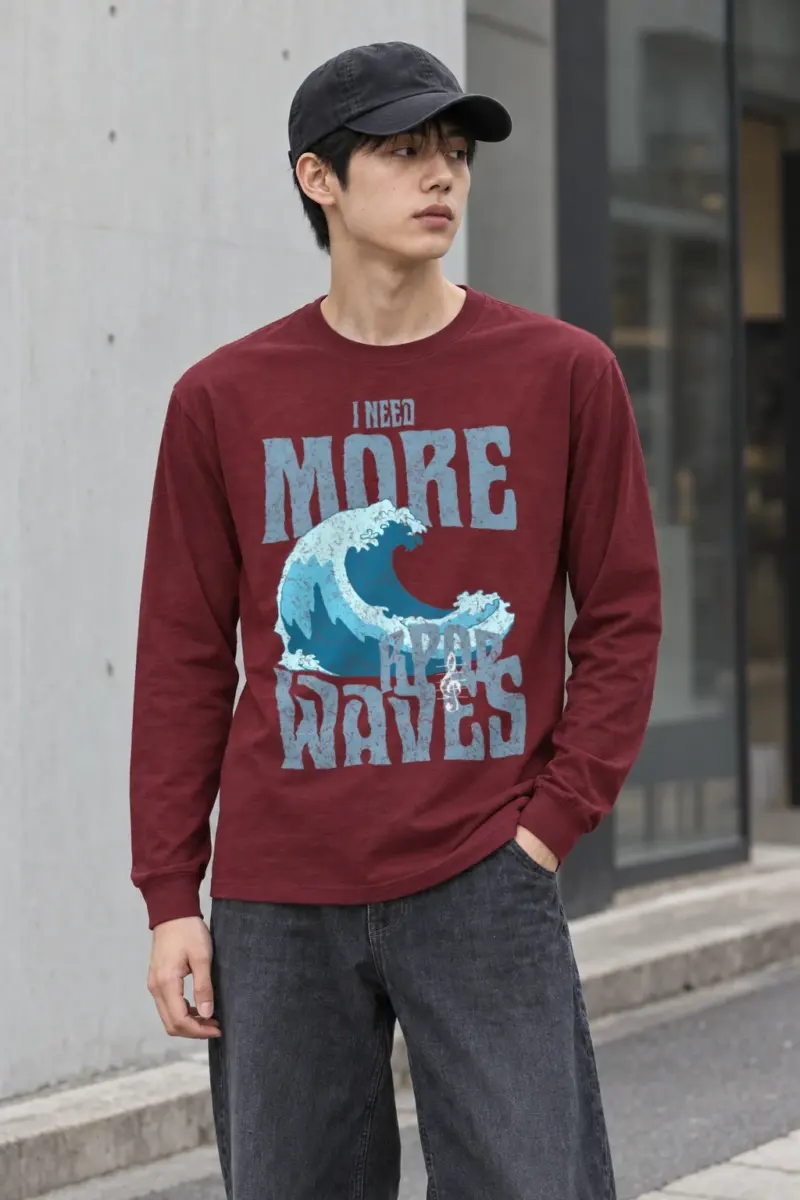 "Need More Waves" Unisex Longsleeve T-shirt | Gildan 2400