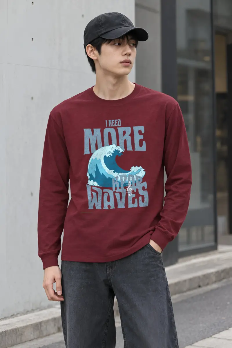 "Need More Waves" Unisex Longsleeve T-shirt
