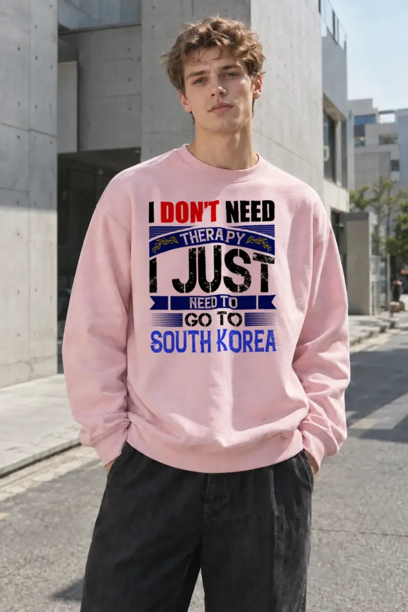 “Need To Go Korea” Heavy Blend Unisex Crewneck Sweatshirt | Gildan 18000