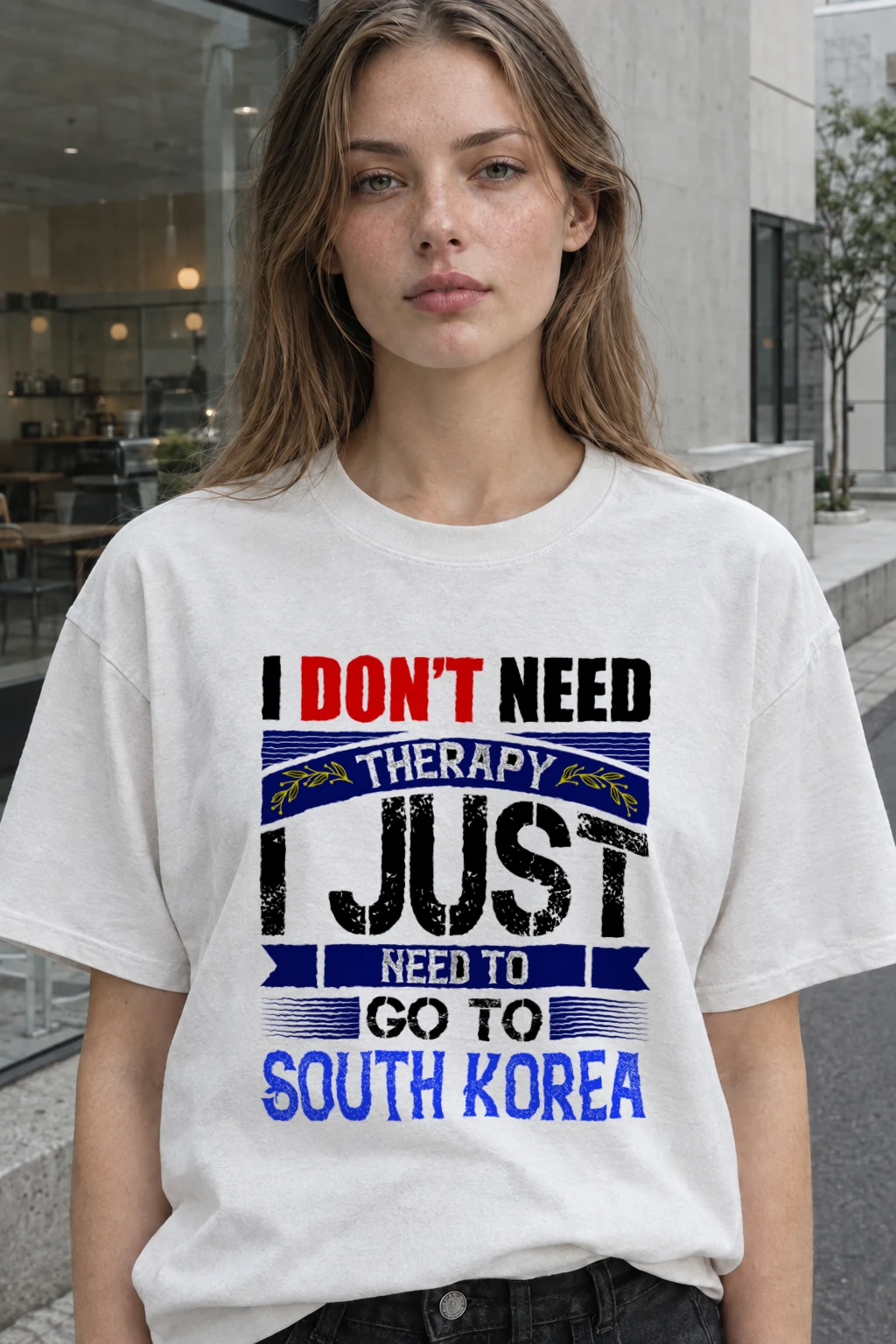 "Need To Go Korea" Heavyweight Unisex Crewneck T-shirt | Gildan 5000