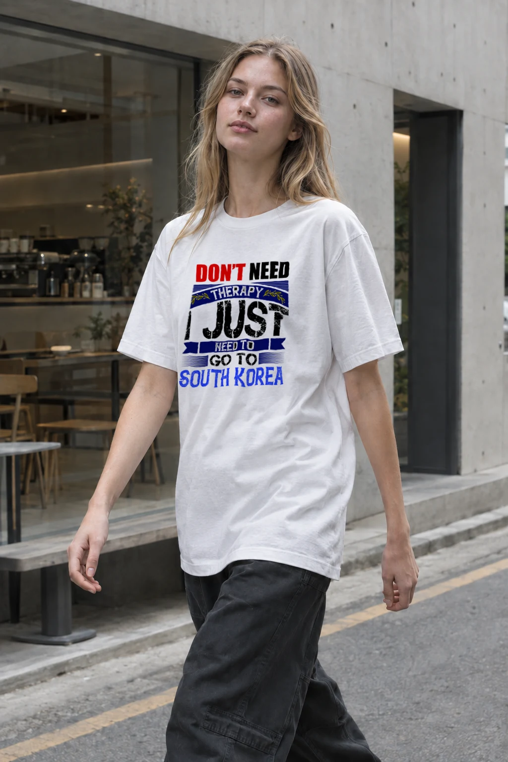 "Need To Go Korea" Heavyweight Unisex Crewneck T-shirt | Gildan 5000