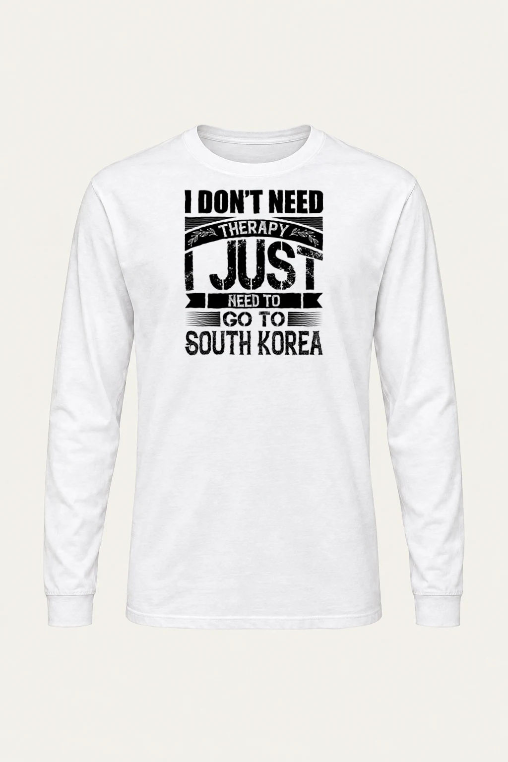 "Need To Go Korea" Unisex Longsleeve T-shirt | Gildan 2400