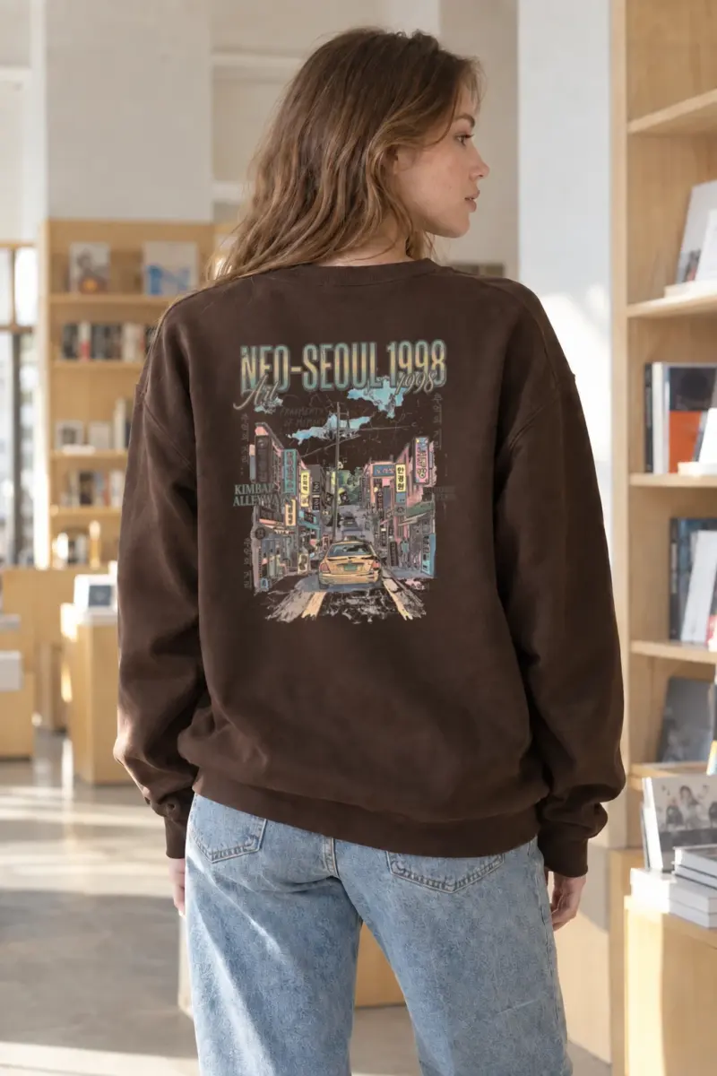 "Neo-Seoul 1998" Heavy Blend Unisex Crewneck Sweatshirt | Gildan 18000