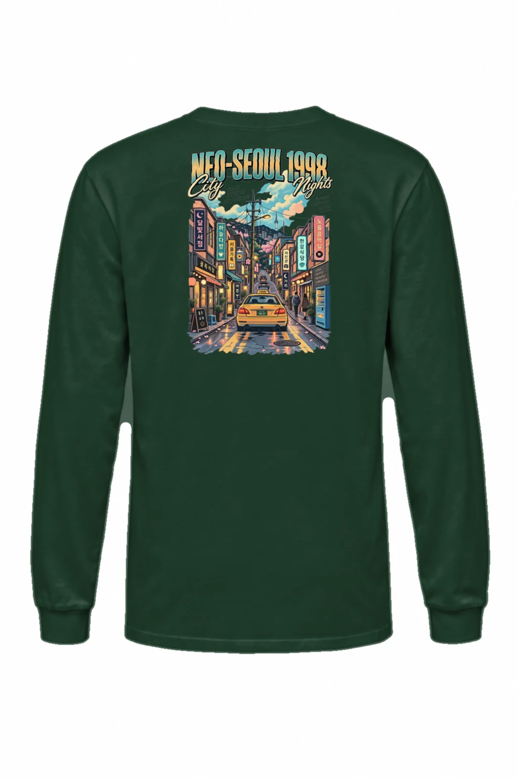 "Neo-Seoul City Nights" Unisex Longsleeve T-shirt | Gildan 2400