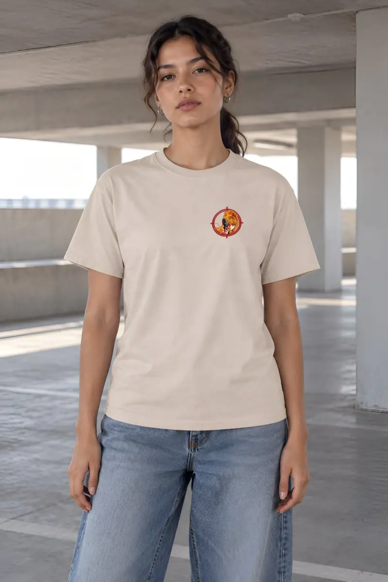 "Neon Aim" Heavyweight Unisex Crewneck T-shirt