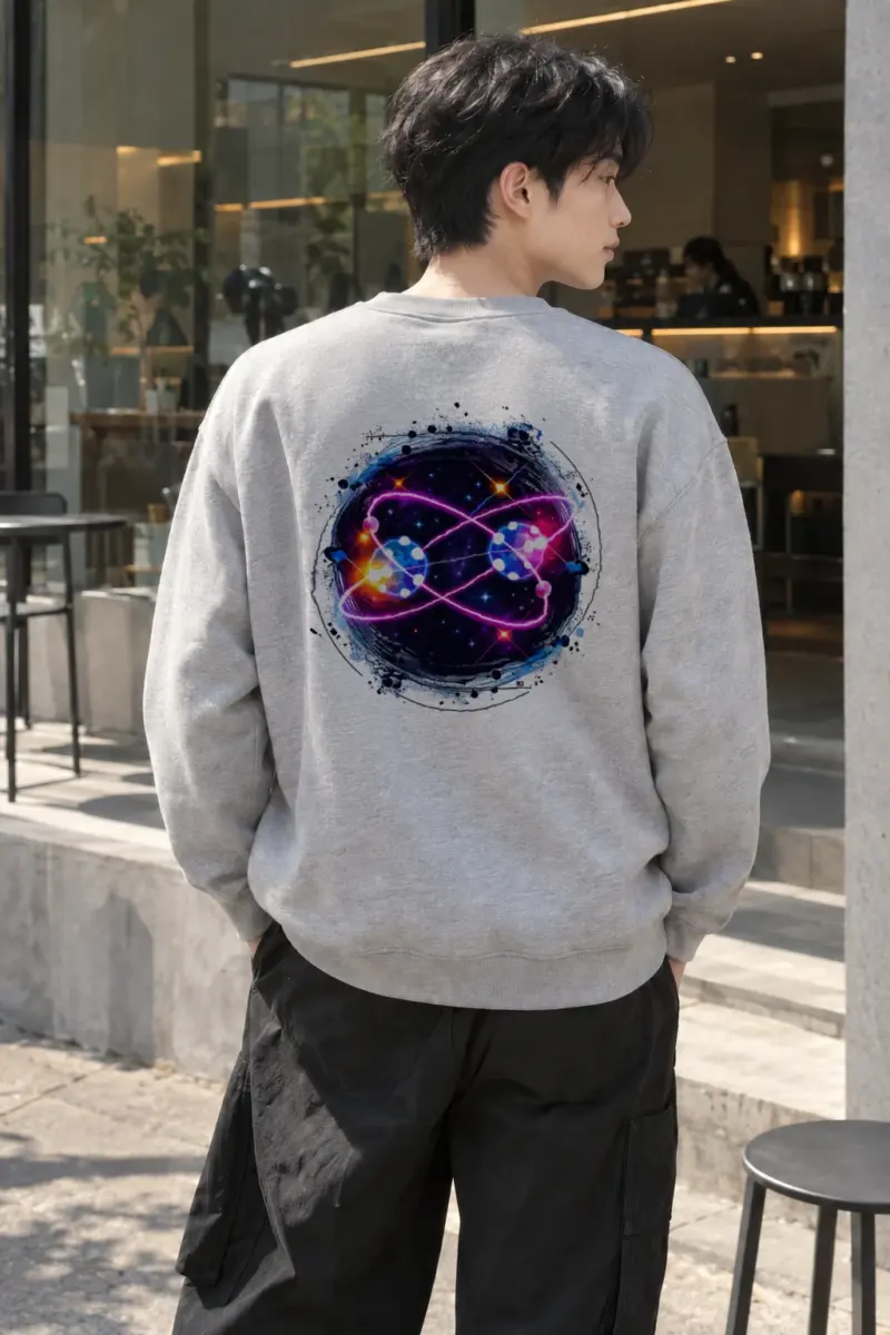 "Neon Atomic Orbit" Heavy Blend Unisex Crewneck Sweatshirt | Gildan 18000