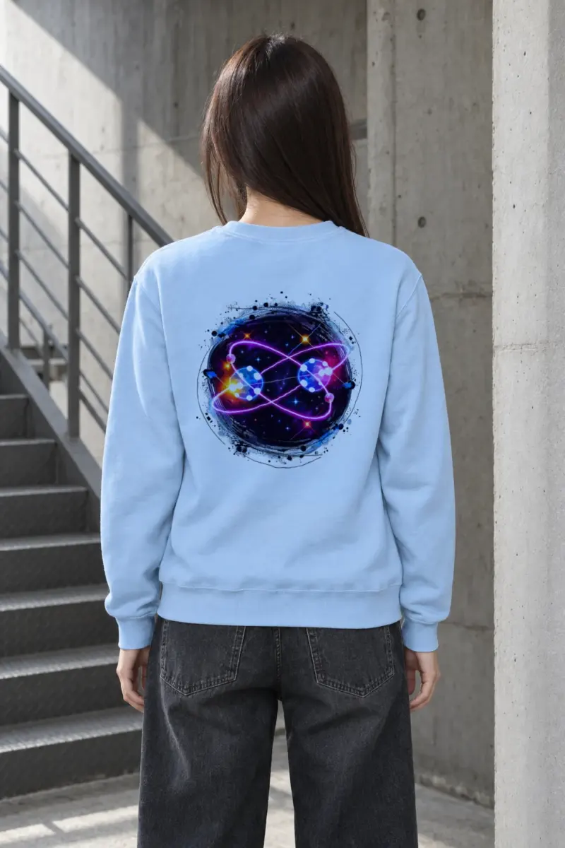 "Neon Atomic Orbit" Heavy Blend Unisex Crewneck Sweatshirt