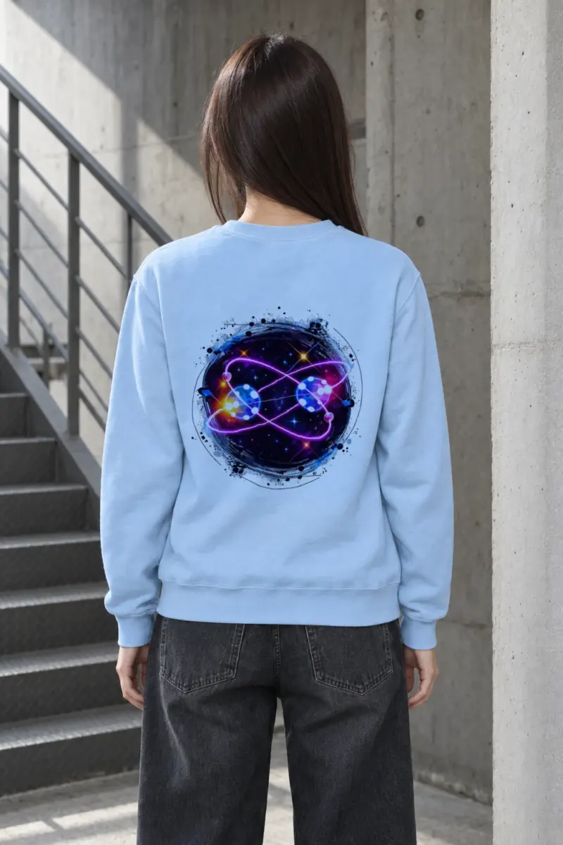 "Neon Atomic Orbit" Heavy Blend Unisex Crewneck Sweatshirt