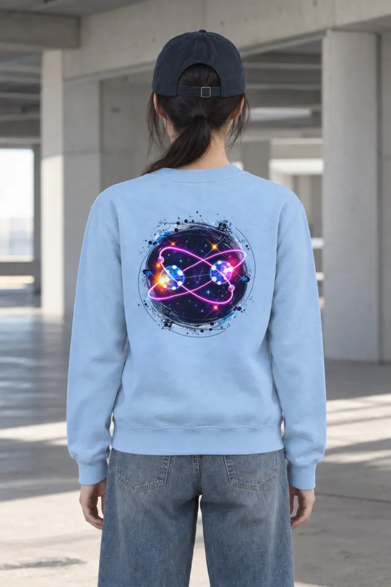 "Neon Atomic Orbit" Heavy Blend Unisex Crewneck Sweatshirt