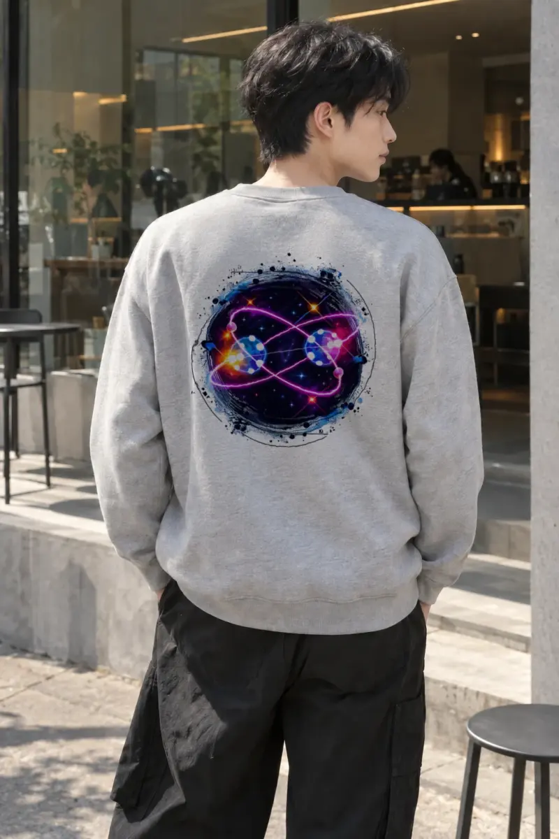"Neon Atomic Orbit" Heavy Blend Unisex Crewneck Sweatshirt | Gildan 18000