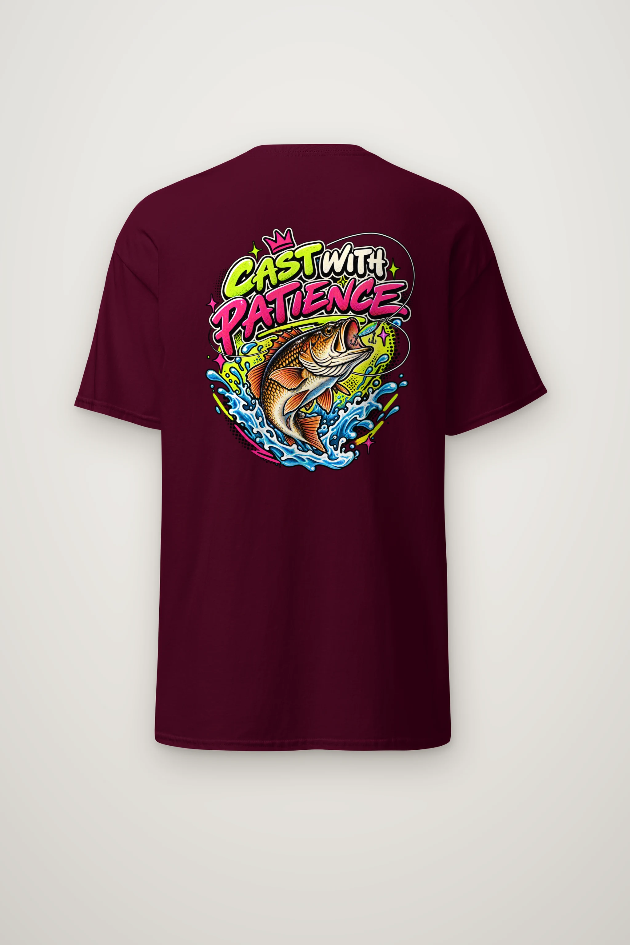 "Neon Bass Break" Heavyweight Unisex Crewneck T-shirt