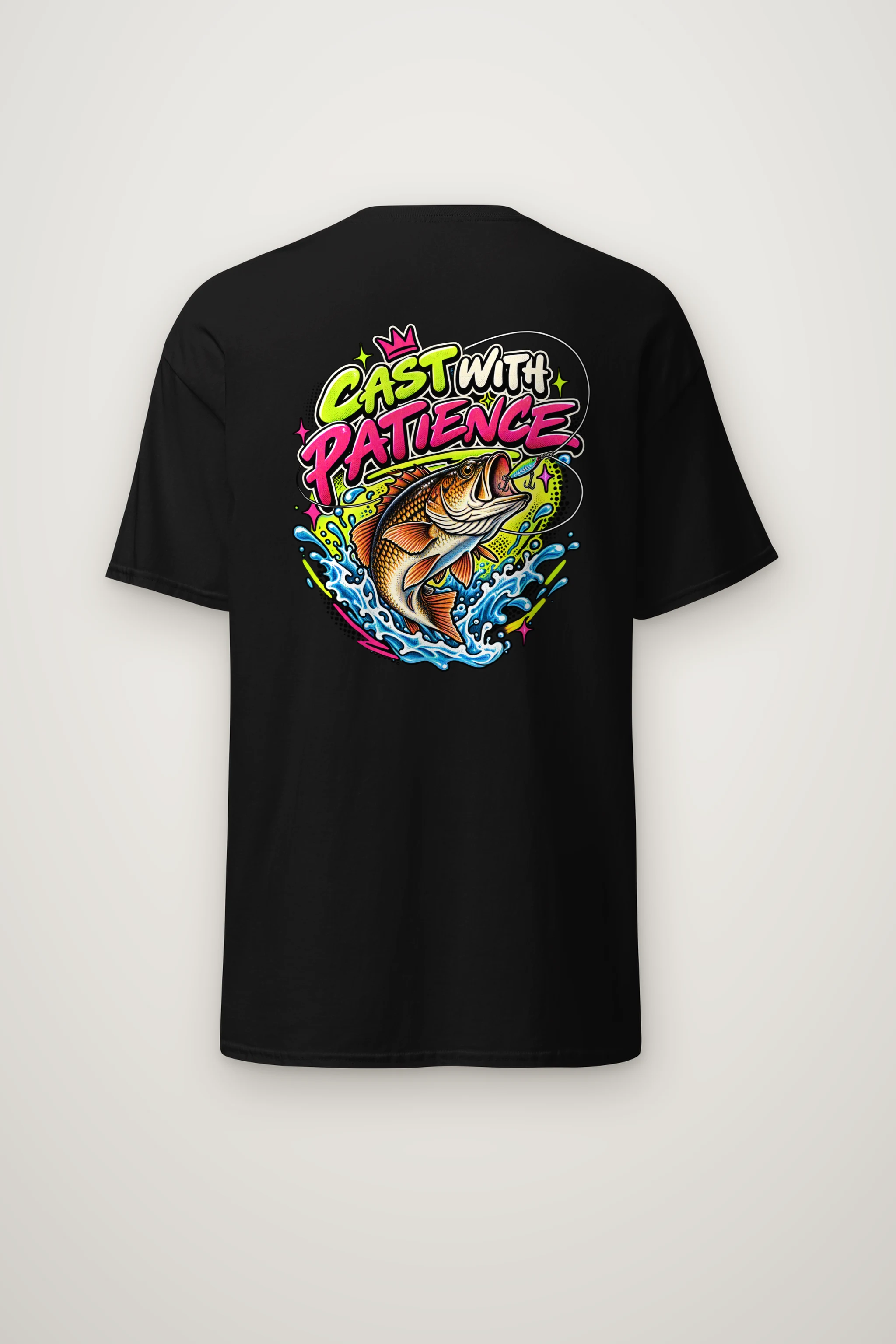 "Neon Bass Break" Heavyweight Unisex Crewneck T-shirt