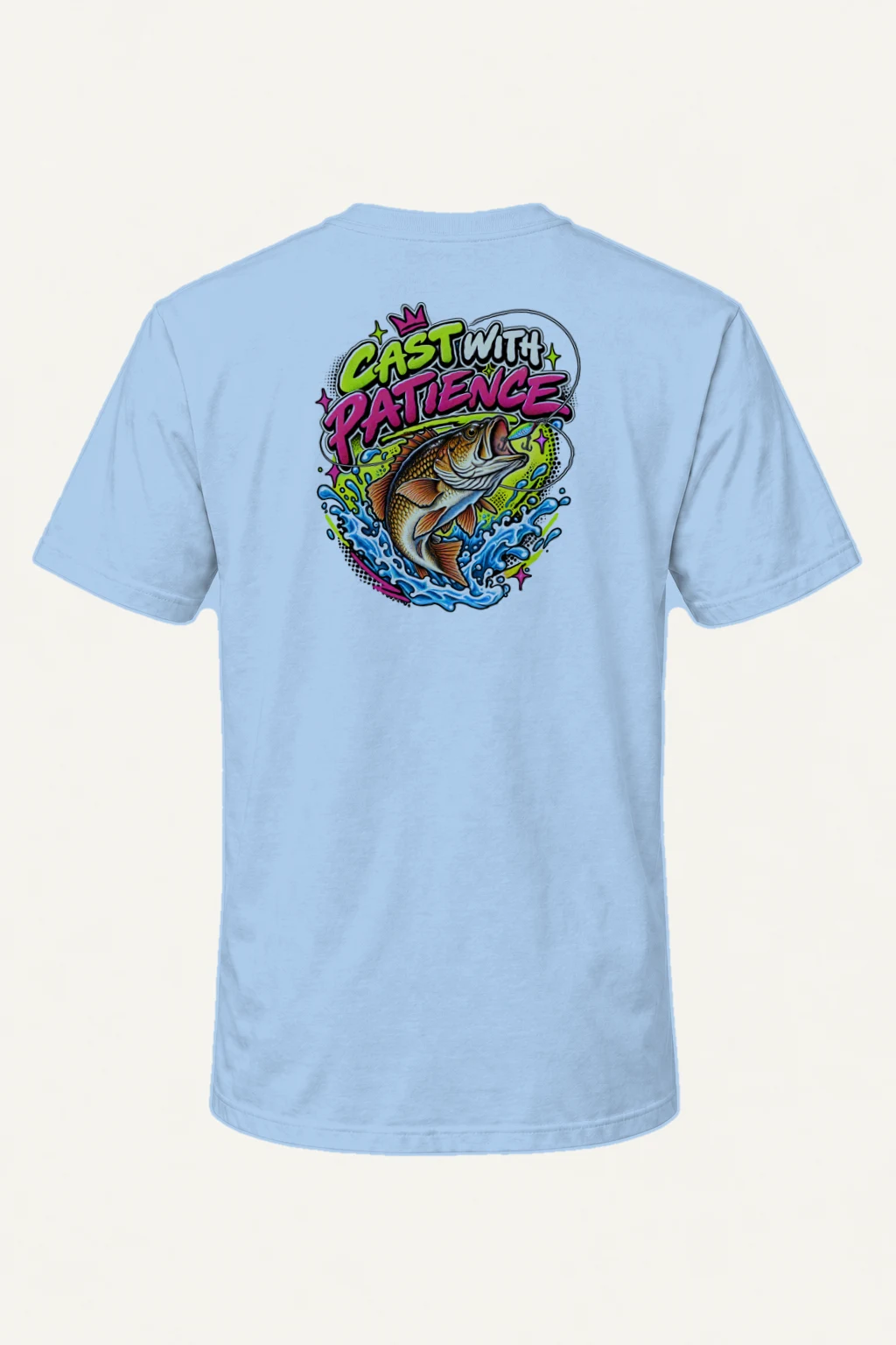 "Neon Bass Break" Heavyweight Unisex Crewneck T-shirt | Gildan 5000