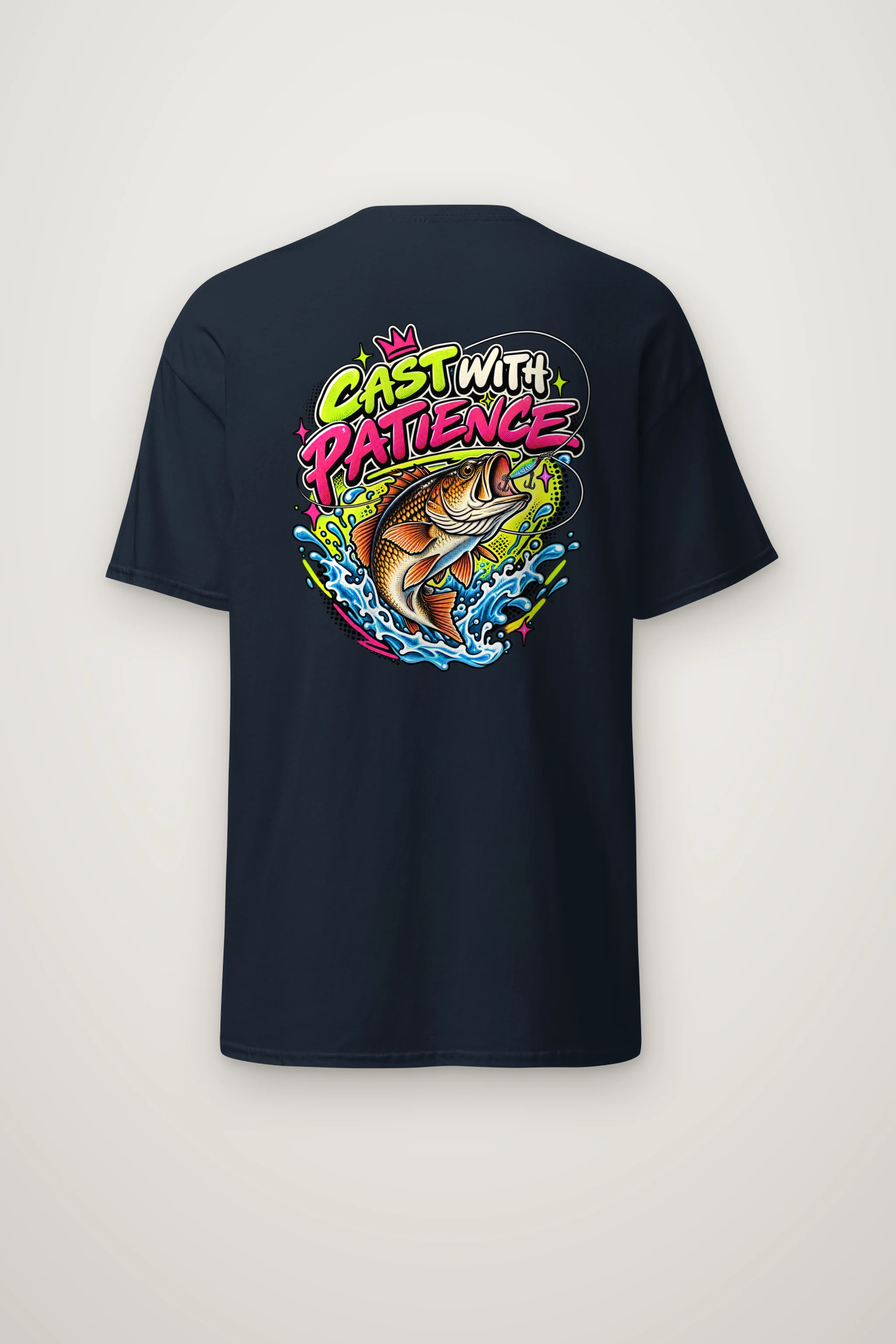 "Neon Bass Break" Heavyweight Unisex Crewneck T-shirt