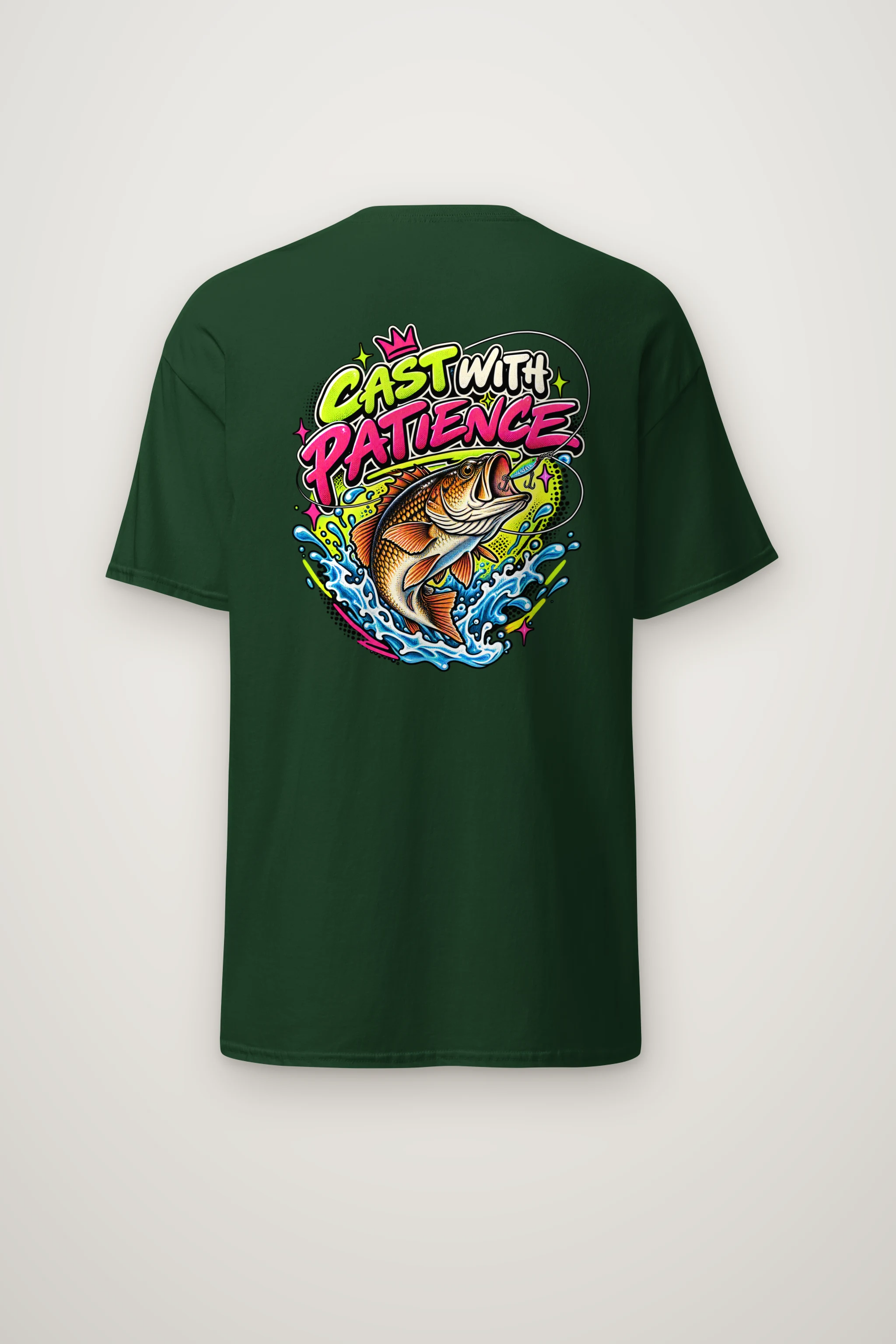 "Neon Bass Break" Heavyweight Unisex Crewneck T-shirt