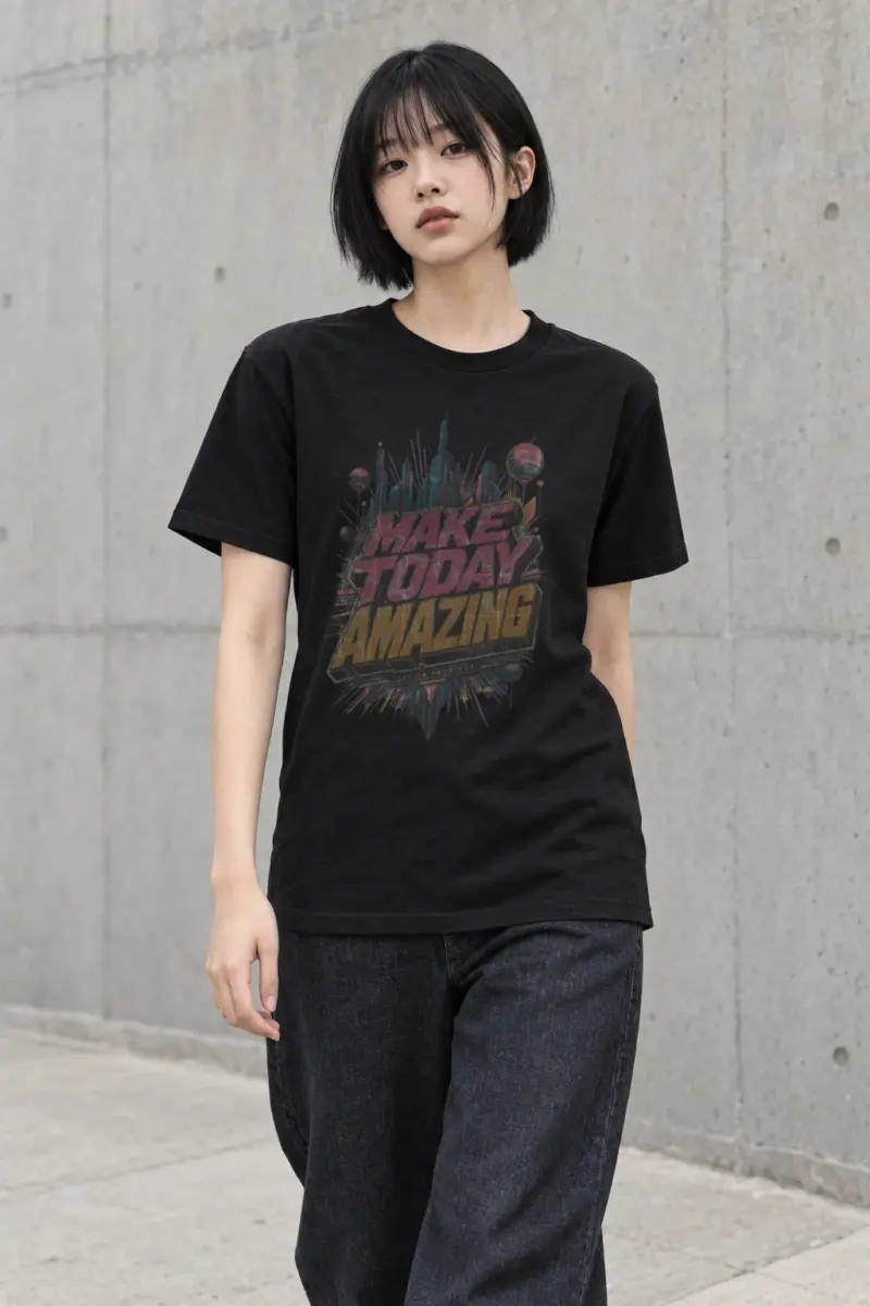 "Neon Day Blueprint" Heavyweight Unisex Crewneck T-shirt