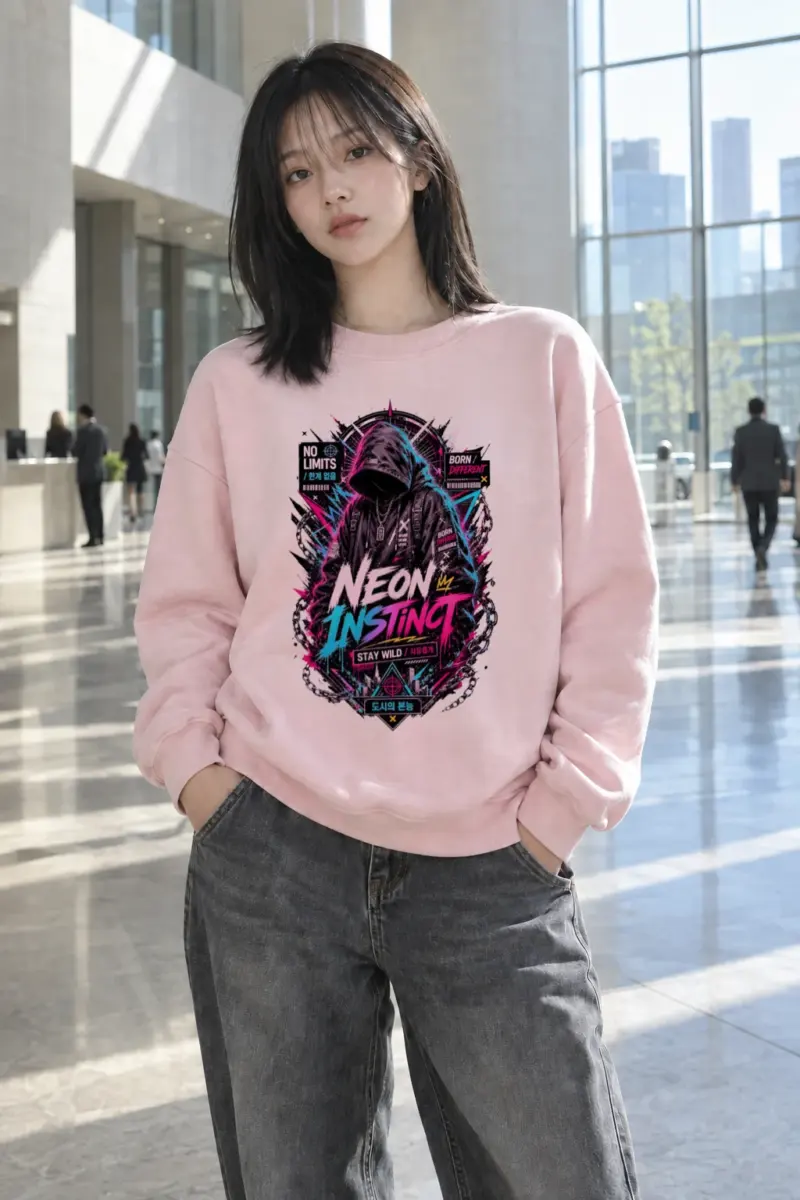 "Neon Instinct" Heavy Blend Unisex Crewneck Sweatshirt | Gildan 18000