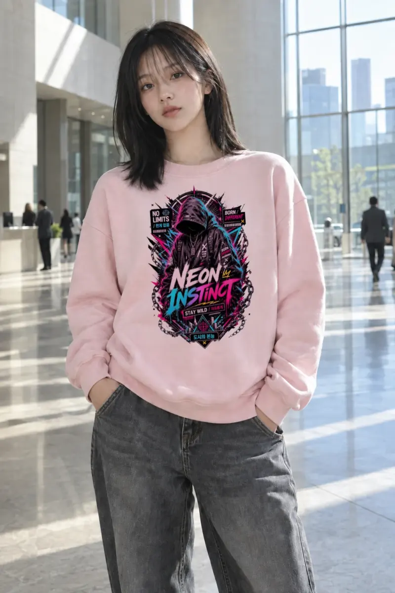 “Neon Instinct” Heavy Blend Unisex Crewneck Sweatshirt | Gildan 18000