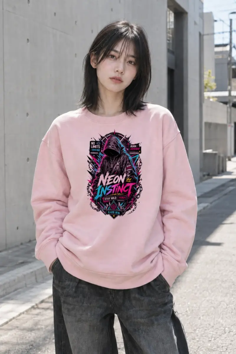 "Neon Instinct" Heavy Blend Unisex Crewneck Sweatshirt | Gildan 18000