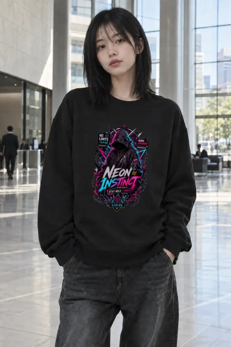 "Neon Instinct" Heavy Blend Unisex Crewneck Sweatshirt | Gildan 18000